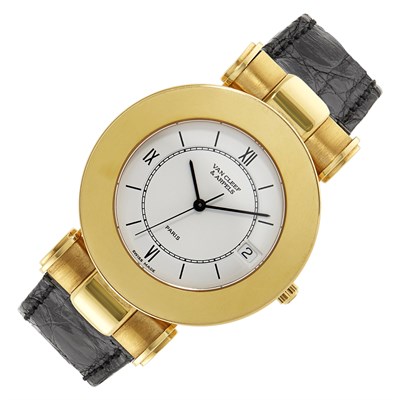 Lot 329 - Gold Wristwatch, Van Cleef & Arpels, Paris
