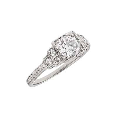 Lot 97 - White Gold and Diamond Ring