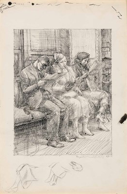 Lot 271 - Reginald Marsh American, 1898-1954 Subway...