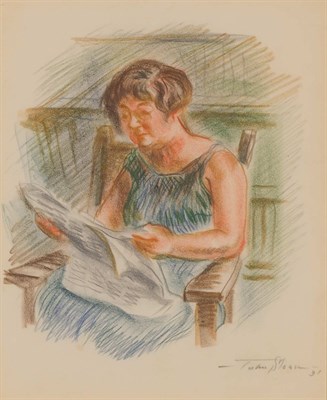 Lot 313 - John Sloan American, 1871-1951 Dolly Reading...
