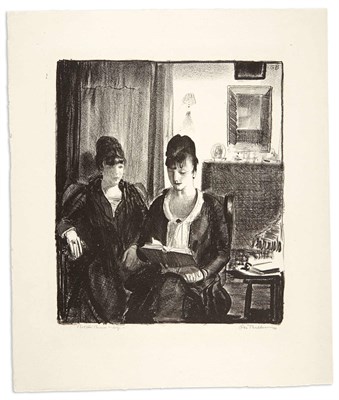 Lot 382 - George Bellows (1882-1925) ELSIE READING TO...
