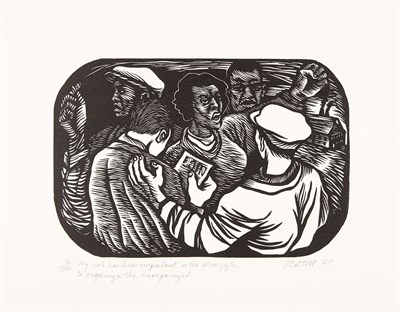 Lot 395 - Elizabeth Catlett MY ROLE HAS BEEN IMPORTANT...