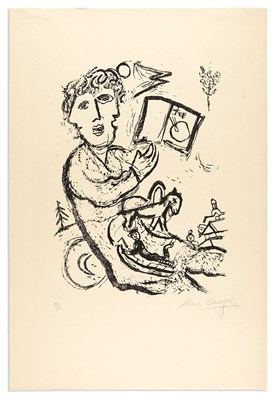 Lot 398 - Marc Chagall THE ARTIST WITH THE BOOK (CRAMER...