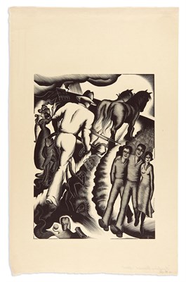 Lot 450 - Paul Landacre (1893-1963) BREAKING GROUND Wood...