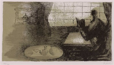 Lot 466 - Henry Moore GIRL READING AT WINDOW (C. 469)...