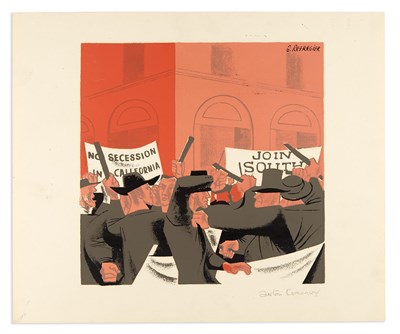 Lot 471 - Anton Refregier (1905-1979) RIOT SCENE, CIVIL...