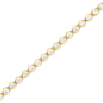 Lot 235 - Gold and Diamond Bracelet