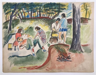 Lot 34 - Leon Bibel American, 1913-1996 Mosholu Park,...