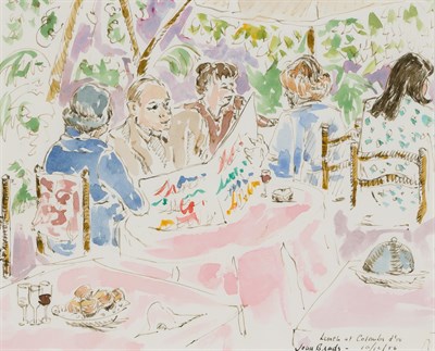 Lot 60 - Joan Brady American, b. 1934 Lunch at the...