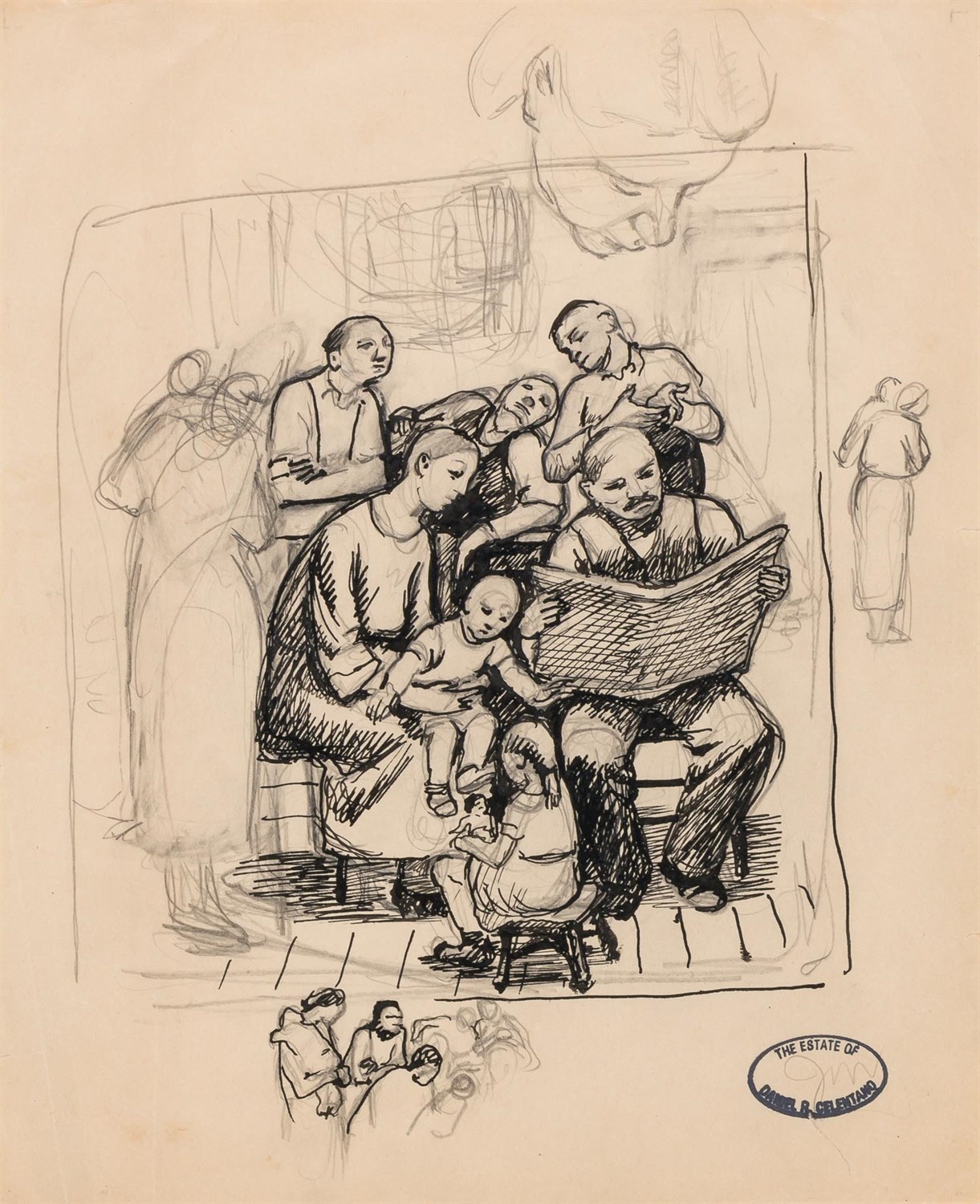 Lot 77 - Daniel Celentano American, 1902-1980 Family...