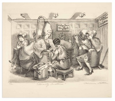 Lot 401 - Minna Citron BEAUTY CULTURE Lithograph, 1933,...