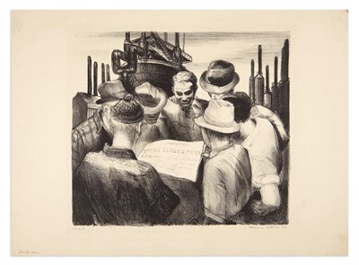 Lot 406 - Minna Citron STRIKE NEWS Lithograph, 1938, on...