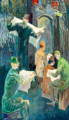 Lot 166 - Bertram Goodman American, 1904-1988 The News,...