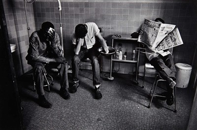 Lot 533 - HARBUTT, CHARLES (1935-2015) Three Men Waiting,...