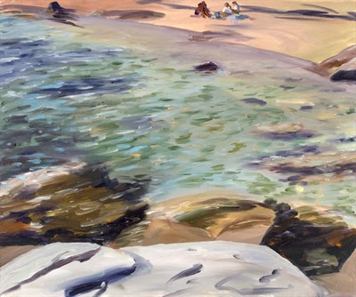 Lot 205 - Joel Janowitz American, b. 1945 Beach from...