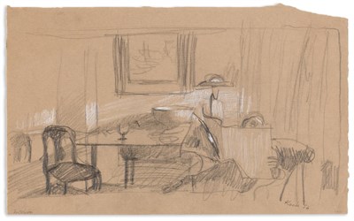Lot 227 - John Koch American, 1909-1978 Interior with...