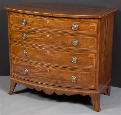 Lot 430 - George III Inlaid Mahogany Chest of Drawers...