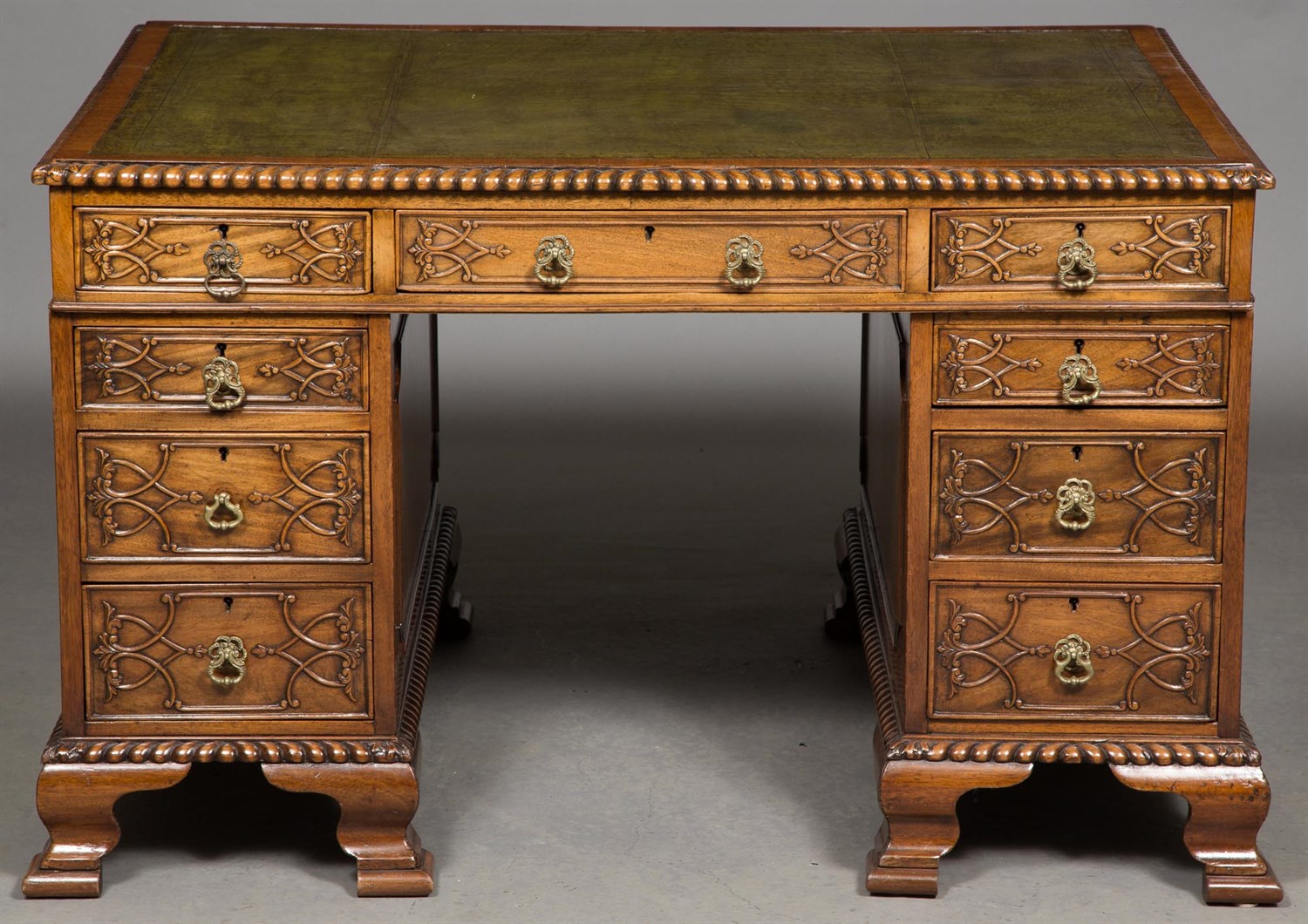 Lot 244 - George III Style Mahogany Pedestal Desk The...