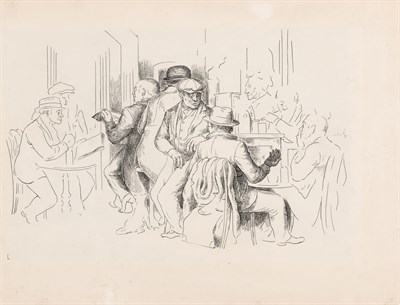 Lot 259 - Charles Wheeler Locke American, 1899-1983 Cafe...