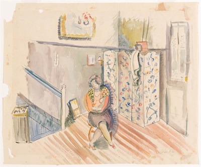 Lot 297 - Louis Schanker American, 1903-1981 Seated...
