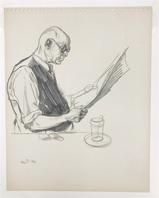 Lot 303 - William Sharp American, 1900-1961 Man Reading...