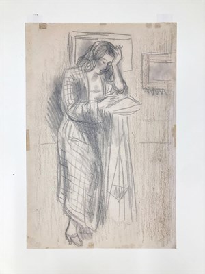 Lot 321 - Moses Soyer American, 1899-1974 Model in the...