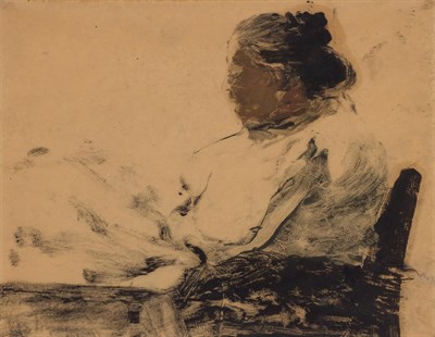 Lot 492 - Joseph Stella (1877-1946) UNTITLED (READER)...