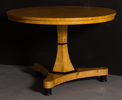 Lot 329 - Biedermeier Style Birch and Part-Ebonized...