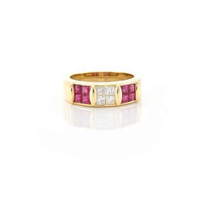 Lot 1526 - Gold, Ruby and Diamond Ring