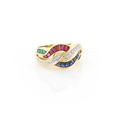 Lot 1589 - Gold, Gem-Set and Diamond Ring