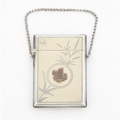 Lot 373 - Gorham Silver Gilt and Mixed Metal Card Case...