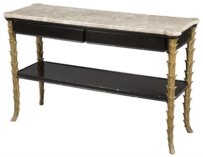 Lot 532 - Maison Jansen Style Black-Painted and...