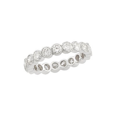 Lot 105 - White Gold and Diamond Band
