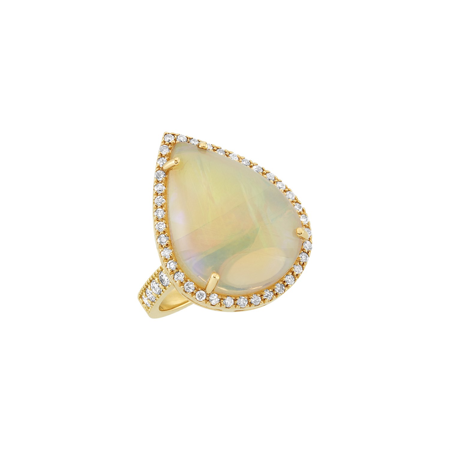 Lot 241 - Gold, Diamond and Opal Ring