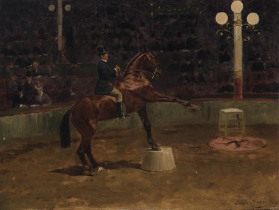 Lot 1023 - Emile Meyer French, 1823-1910 Horse Show, 1891...