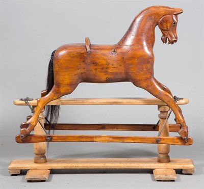 Lot 503 - Varnished Pine and Iron-Mounted Child's...