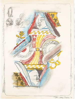 Lot 204 - Larry Rivers QUEEN OF CLUBS Color lithograph...