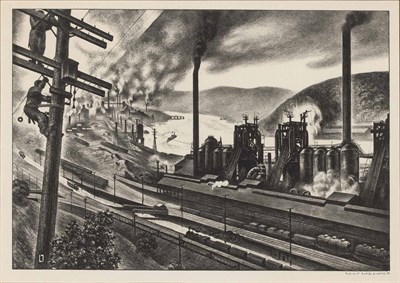 Lot 118 - Louis Lozowick (1892-1973) STEEL VALLEY (FLINT...