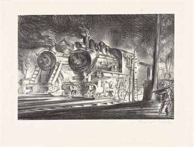 Lot 125 - Reginald Marsh SWITCH ENGINES, ERIE YARDS...
