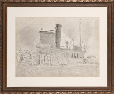 Lot 54 - Reginald Marsh American, 1898-1954 Tugboat,...