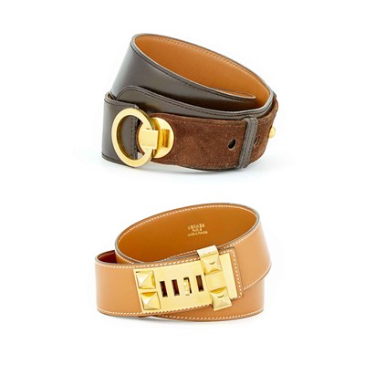Lot 1691 - Two Leather Belts, Hermès