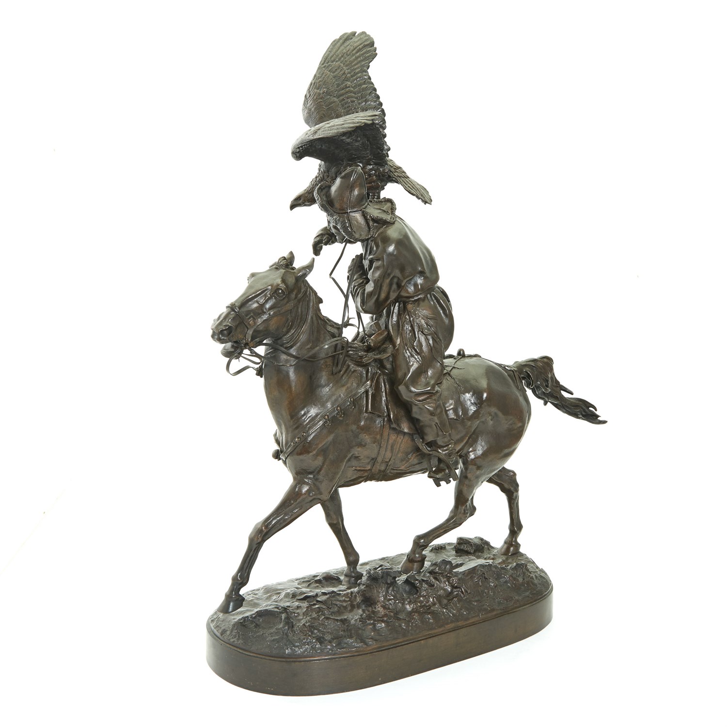 Lot 169 - Russian Bronze Group of Hunting with a Golden...