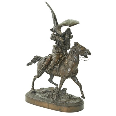 Lot 169 - Russian Bronze Group of Hunting with a Golden...