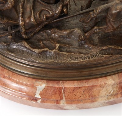 Lot 136 - Russian Bronze Group of a Winter Ride in a...