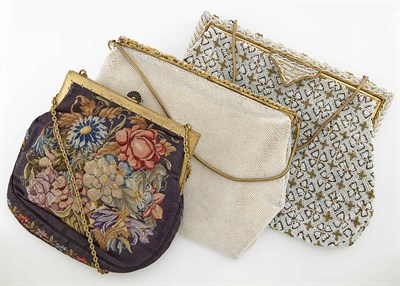 Lot 1647 - Three Bead and Fabric Evening Bags
