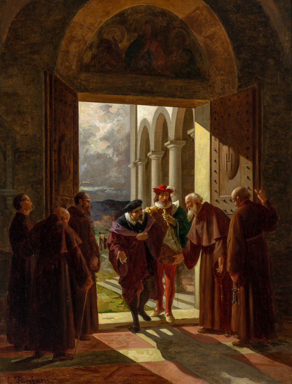 Lot 93 - Enrico Fanfani Italian, 1824-1885 The...