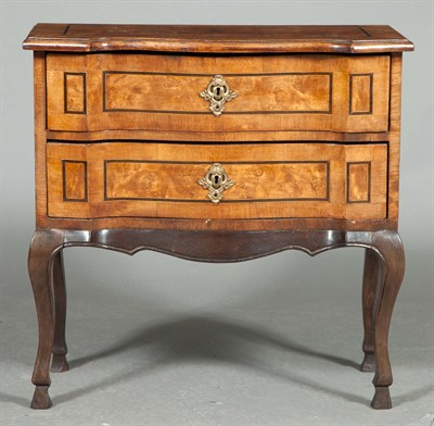 Lot 140 - Continental Inlaid Walnut Small Commode Height...