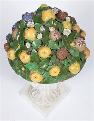 Lot 256 - Pair of Italian Glazed Earthenware Garden Urns...