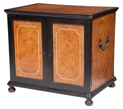 Lot 161 - English Amboyna and Ebony Table Cabinet 19th...