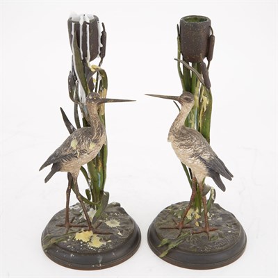 Lot 169 - Pair of Austrian Style Cold-Painted Metal...